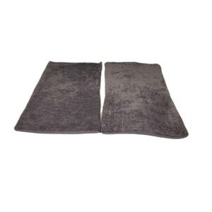 Cococozy 2 Pillow Cases Plush Bouclé Textured King Size Gray EUC